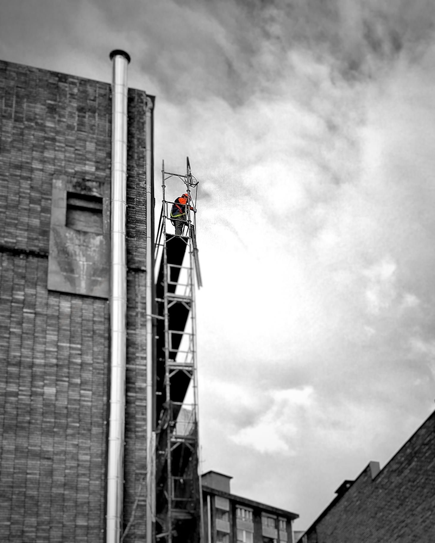 Desaturado Selectivo | Trabajo de Altura 2 | Momentos Splash (Cut Out). Fotografía Creativa Ibarakaldo